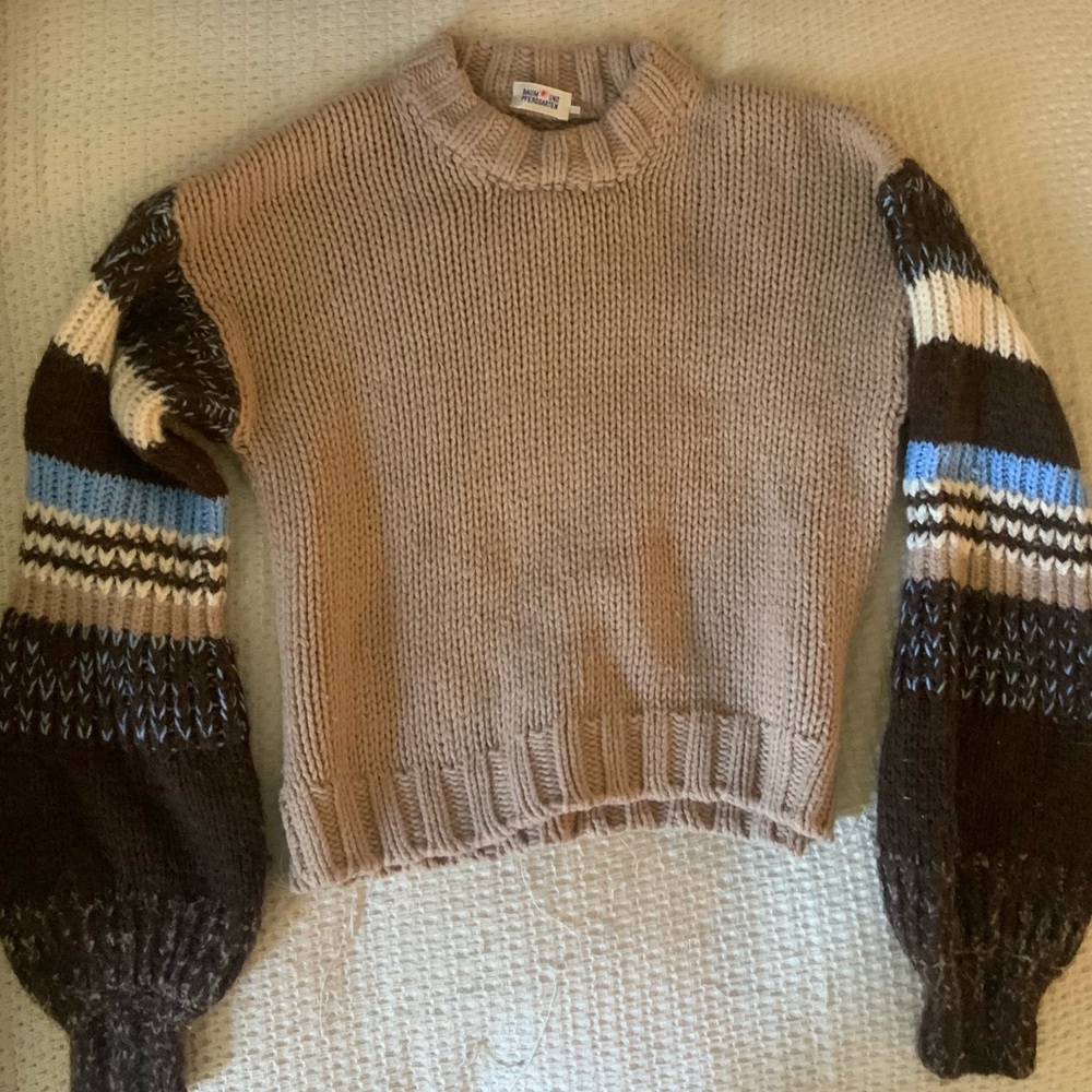 Baum und Pferdgarten Claudine Chunky Knit Striped Wool Alpaca Sweater Top XS